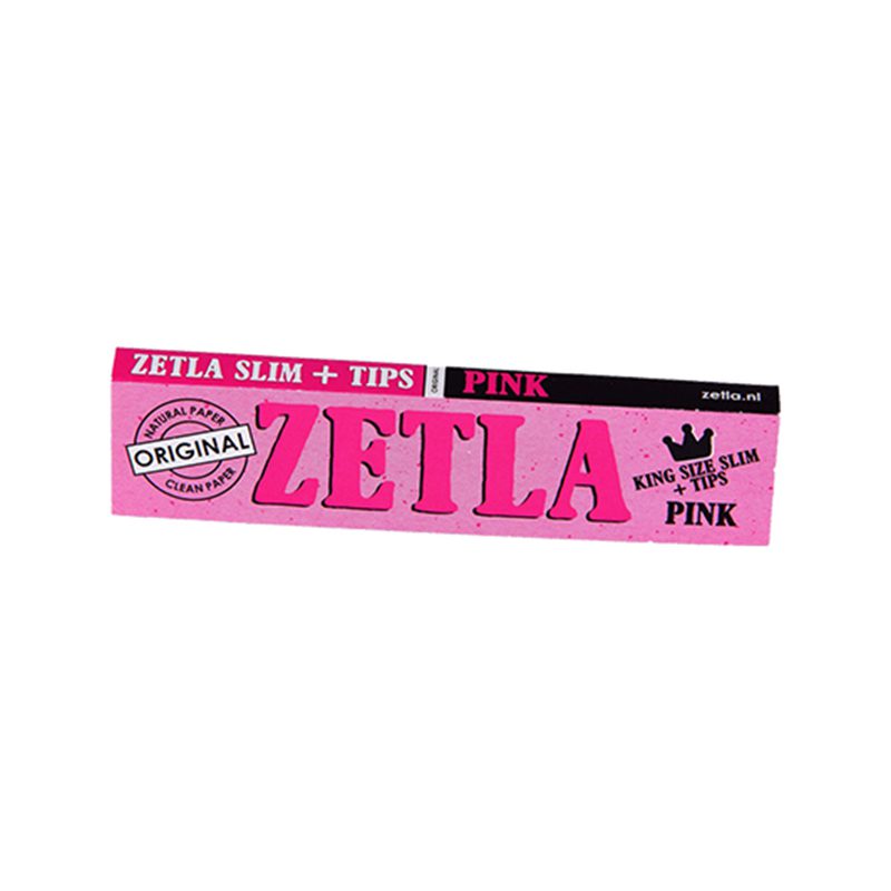 Papel de liar Rosa – KS Slim con boquillas – Zetla