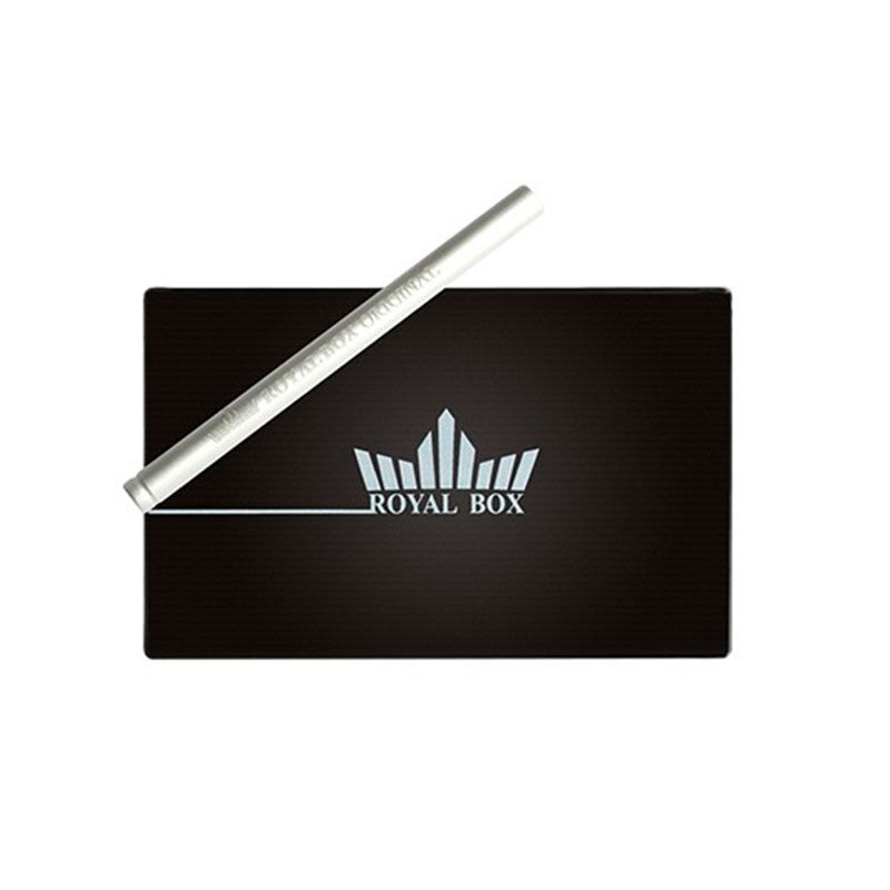 royal box con pajita de aluminio color negro cerrado