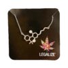 collar con molecula thc legalize piedras transparentes