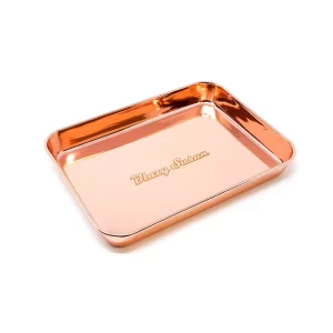 bandeja blazy rolling tray stainless steel rose gold