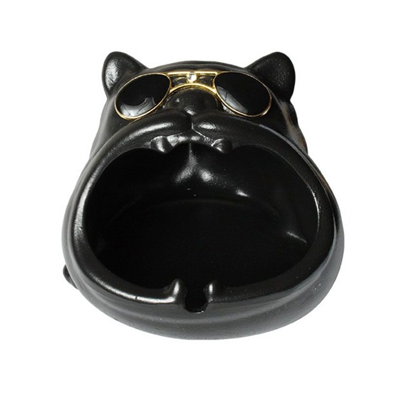 Cenicero de ceramica Perro negro