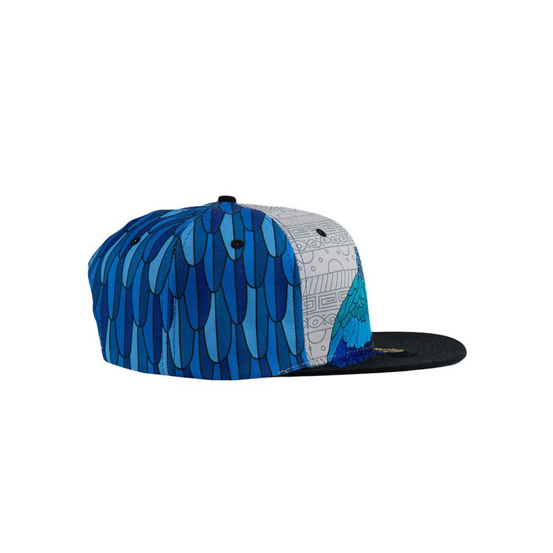 Blue Gold Macaw Feathers Snapback Hat 6