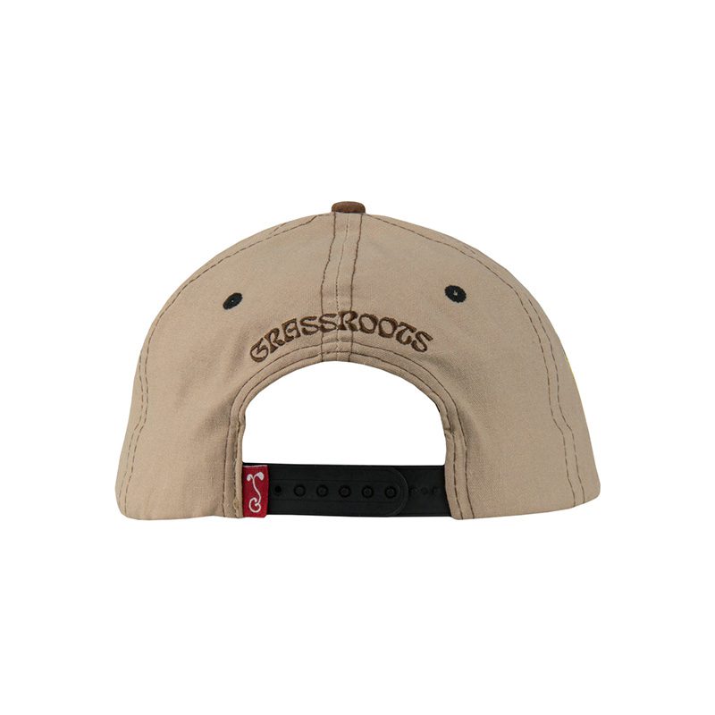 Bombearclat Gold Badge Tan Snapback Hat 3