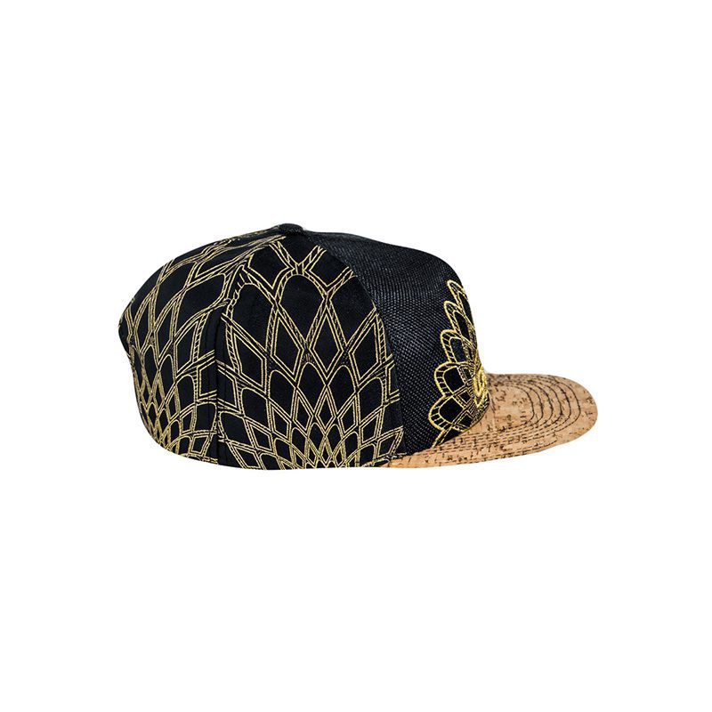 Lotus Sunrain Black Gold Snapback Hat 5