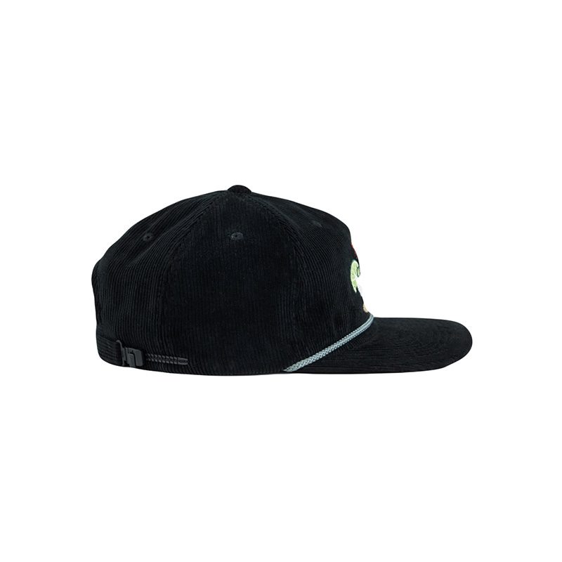 Pho 20 Black Corduroy Zipperback Hat 4
