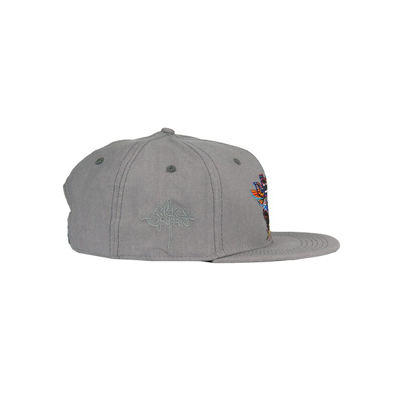 Rick Griffin Hopi Mask Gray Snapback Hat 6