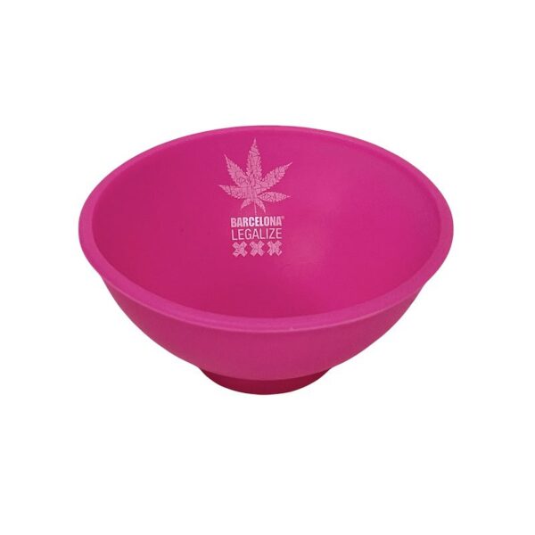 cuenco silicona rosa logo barcelona legalize