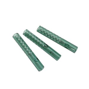 glass filter tips 5cm green pouch of 3 filtros de cristal