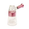 bong center piece glass aluminium bubbler pink