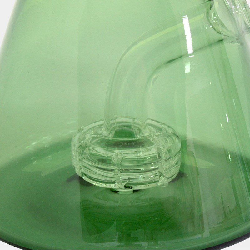 bong de cristal vaso atrapahielos 26cm todo verde